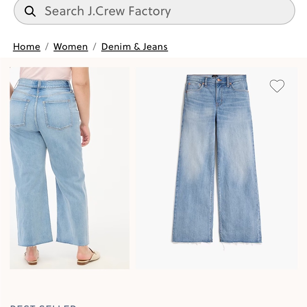 J. Crew Factory Women's Light Blue Cropped Jeans
